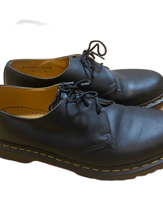 Dr. Martens Men’s Black Leather 3-Eye Derby Shoes Sz 10 1461 Made in England main image 8